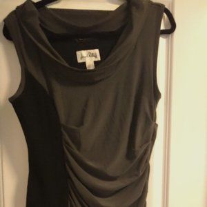 Joseph Ribkoff Dark Taupe/Black Sleeveless Dress